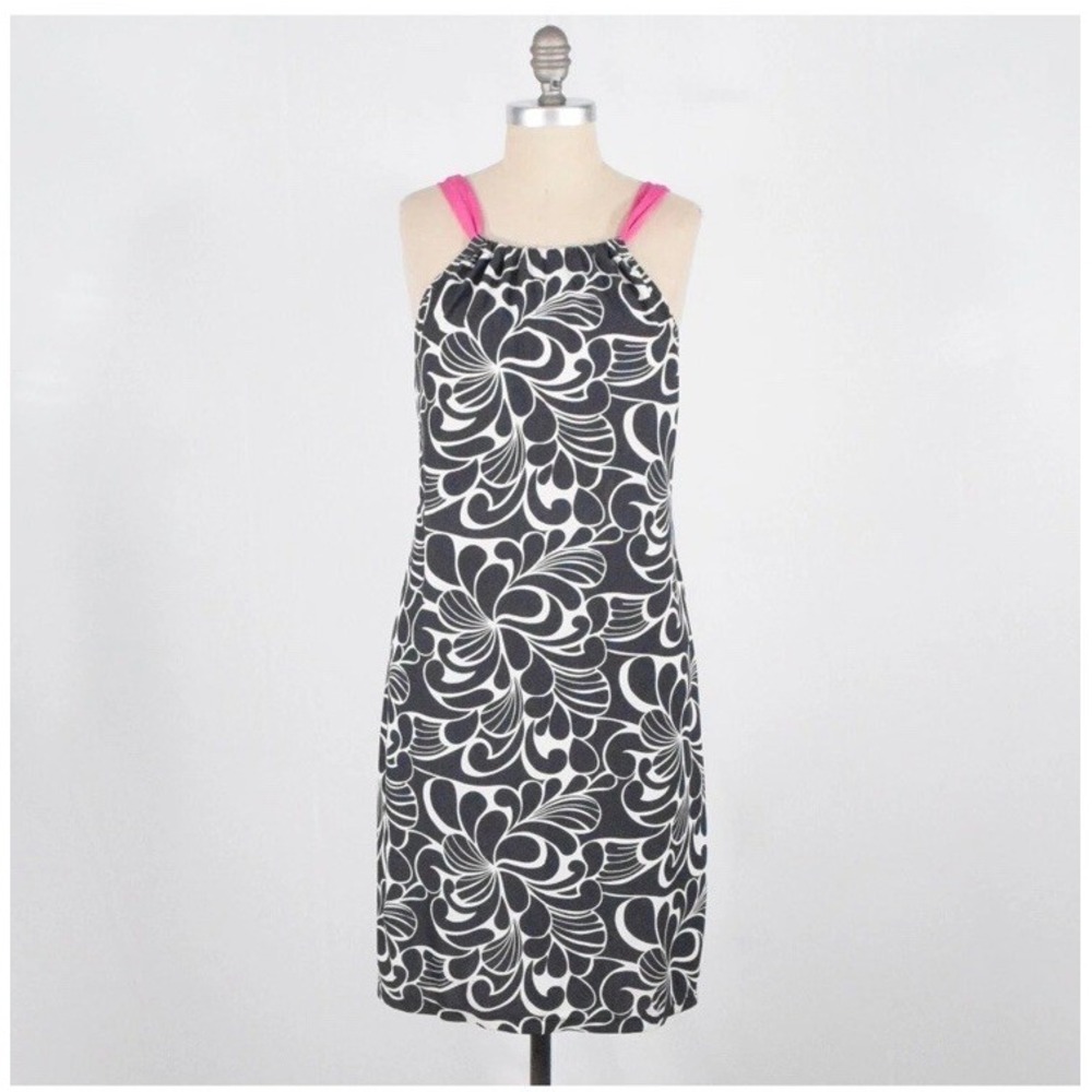 Athleta Swimsuit Cover-up Small Stretch Knit Mod-Print Tank Dress Athletic Beach